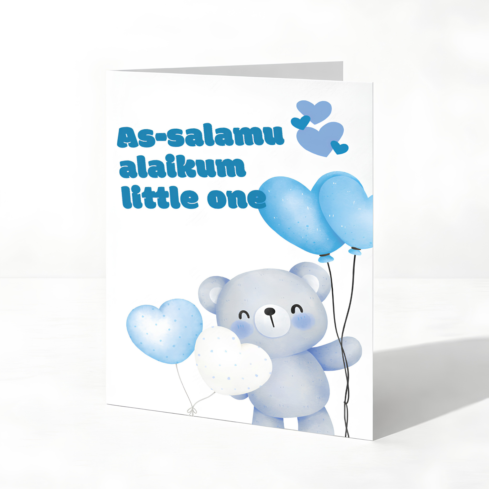 As-salamu Alaikum Little One | Baby Boy Islamic Greeting Card | New baby Card
