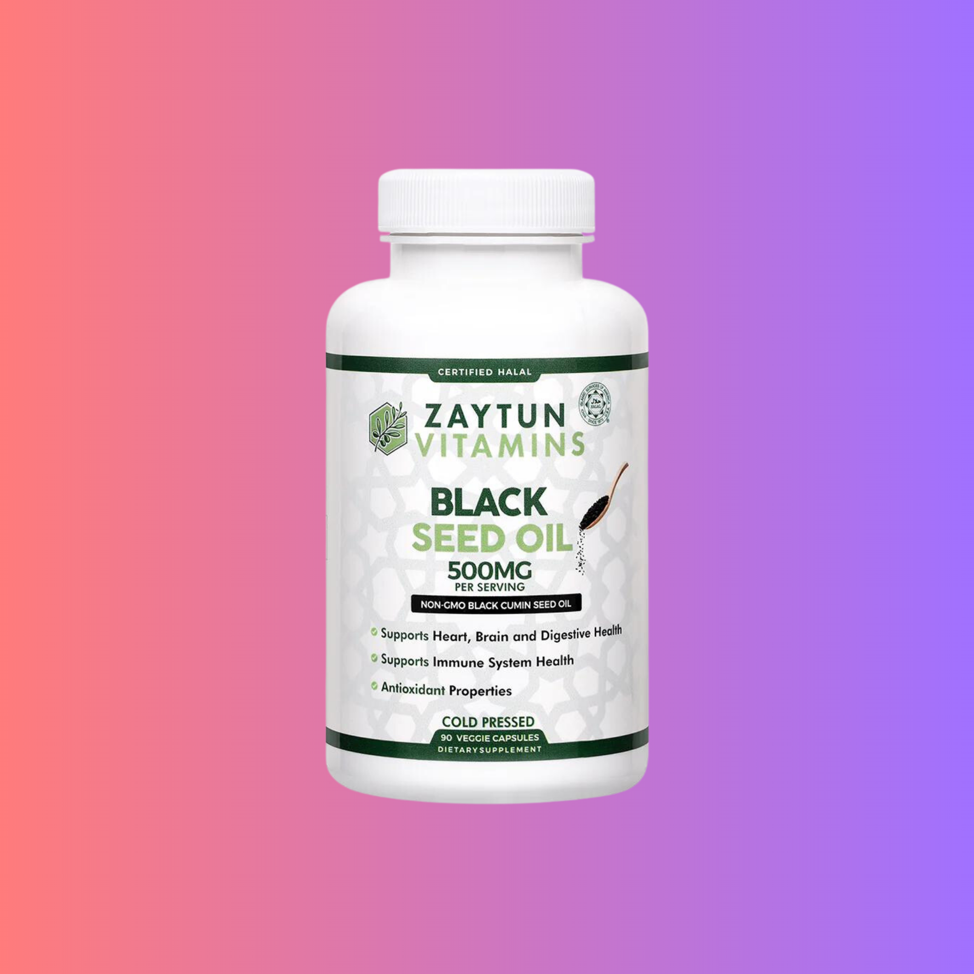 Halal Black Seed Oil Veggie Capsules