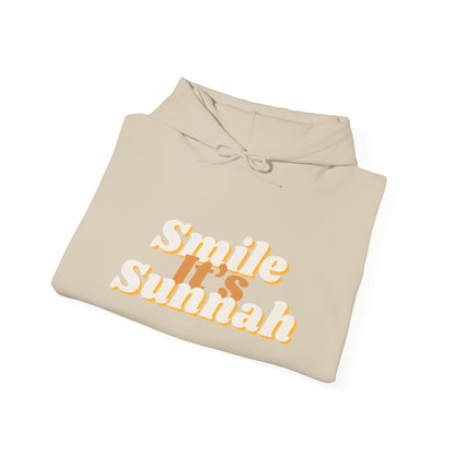 Smile It's Sunnah Hoodie — Retro Yellow Script Hoodie