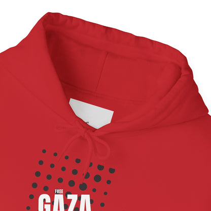 Gaza Solidarity Hoodie — Minimal Dot Grid Protest Sweatshirt