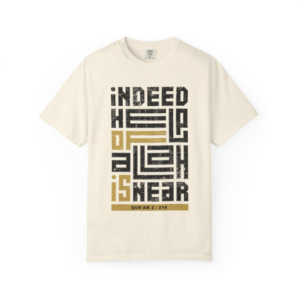Indeed Help Of Allah Is Near T-Shirt — Qur'an 2:214 Islamic Calligraphy Tee