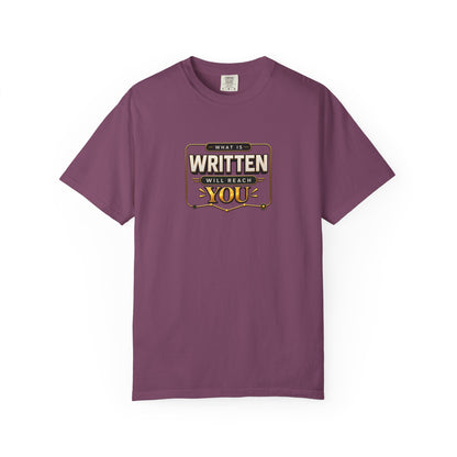 Inspirational 'Written Will Reach You' Graphic T-Shirt