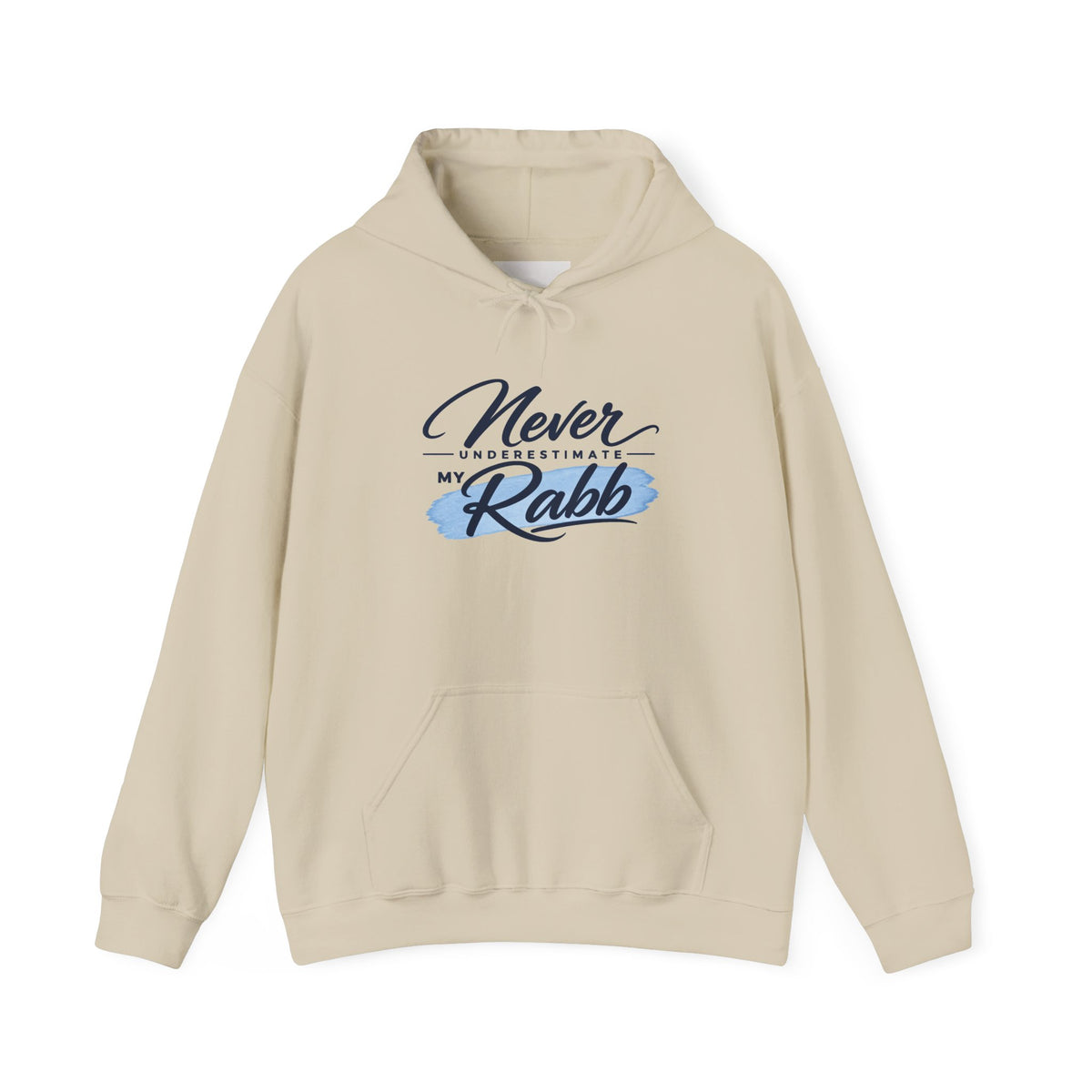Never Underestimate My Rabb Hoodie — Inspirational Islamic Faith Sweatshirt