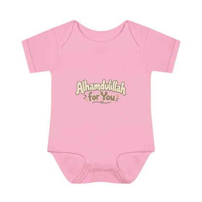 “Alhamdulillah for You” Baby Bodysuit — Newborn Islamic Celebration Onesie