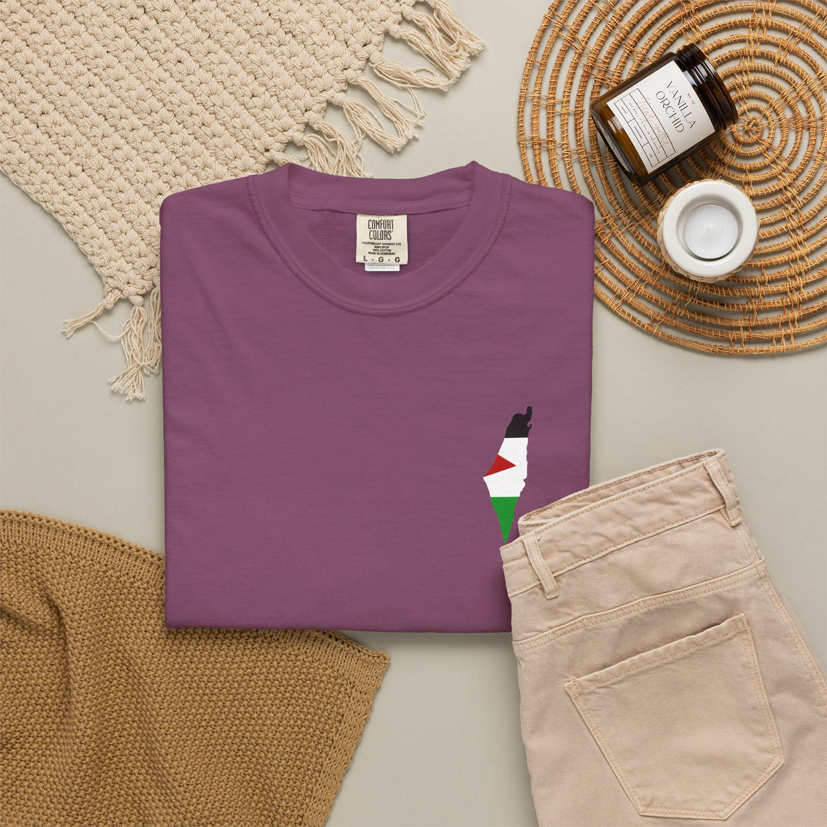 Palestine Map T-Shirt — Minimal Solidarity Tee