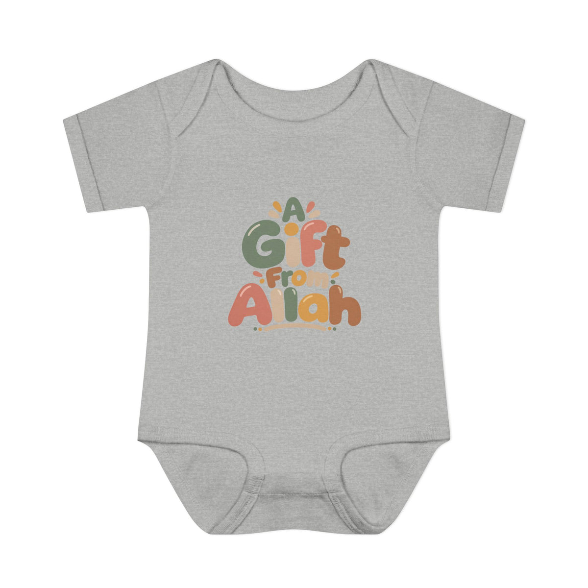 Infant Bodysuit — "A Gift From Allah" Baby Onesie, Islamic Newborn Gift