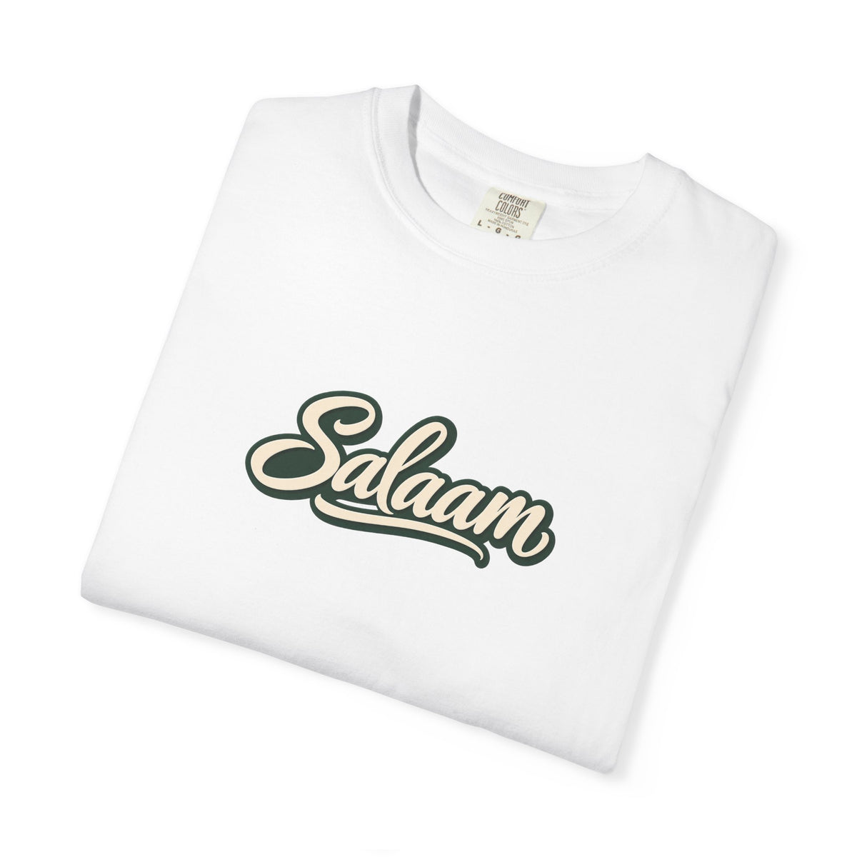 Salaam Script T-Shirt — Casual Islamic Greeting Tee
