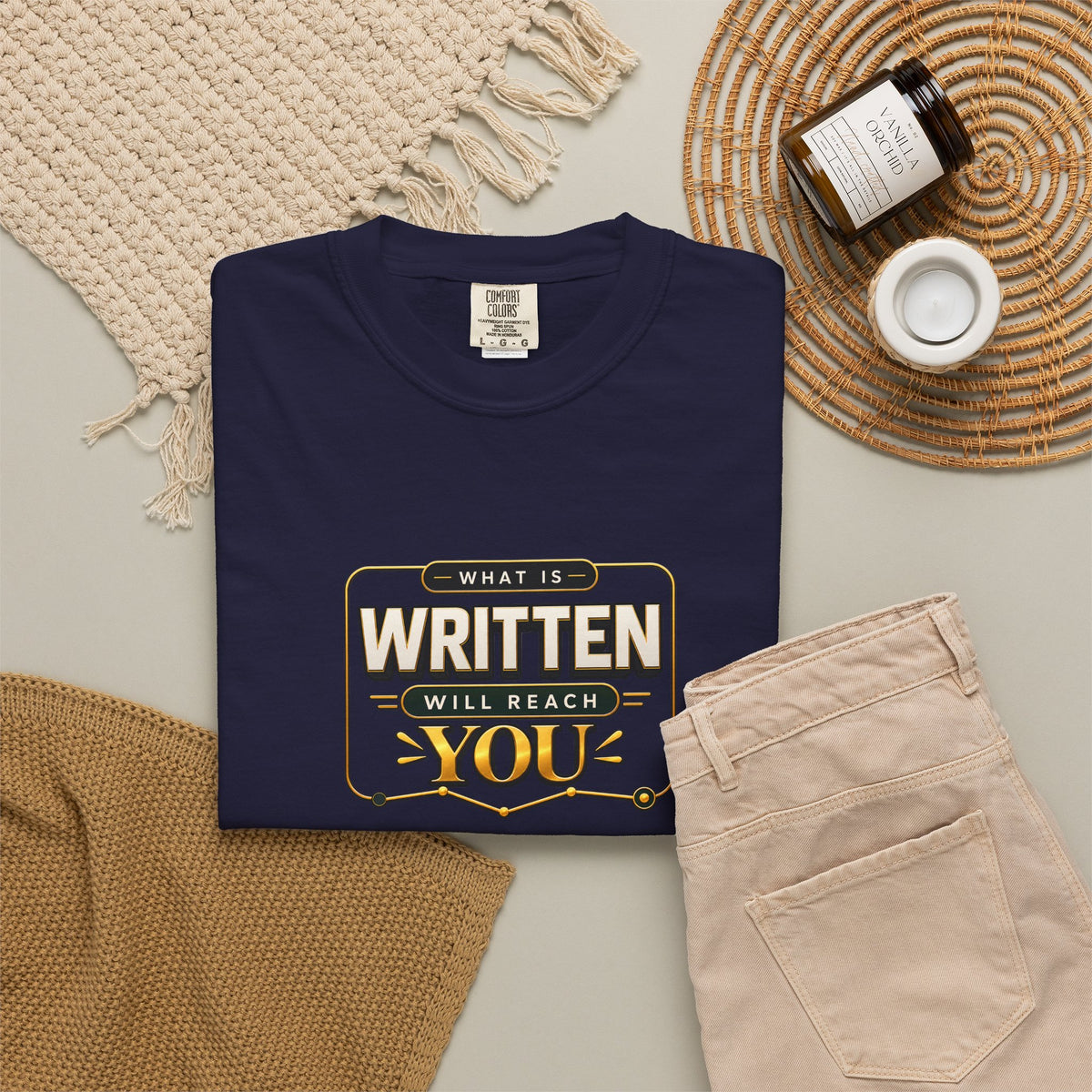 Inspirational 'Written Will Reach You' Graphic T-Shirt