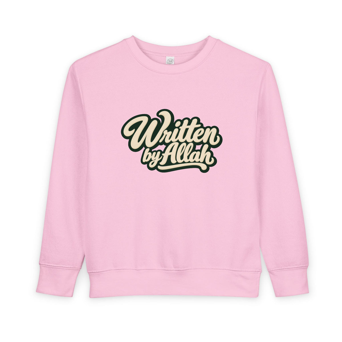 Toddler Sweatshirt - "Written by Allah" Cute Islamic Kids Crewneck, Nursery Gift for Muslim Toddlers