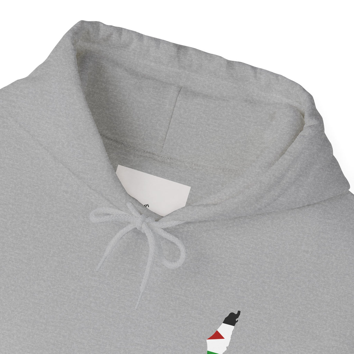 Minimalist Palestinian Flag Hoodie – Small Chest Emblem