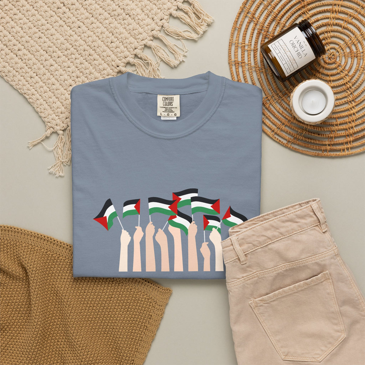 Palestine Flags T-Shirt — Minimal Graphic Tee