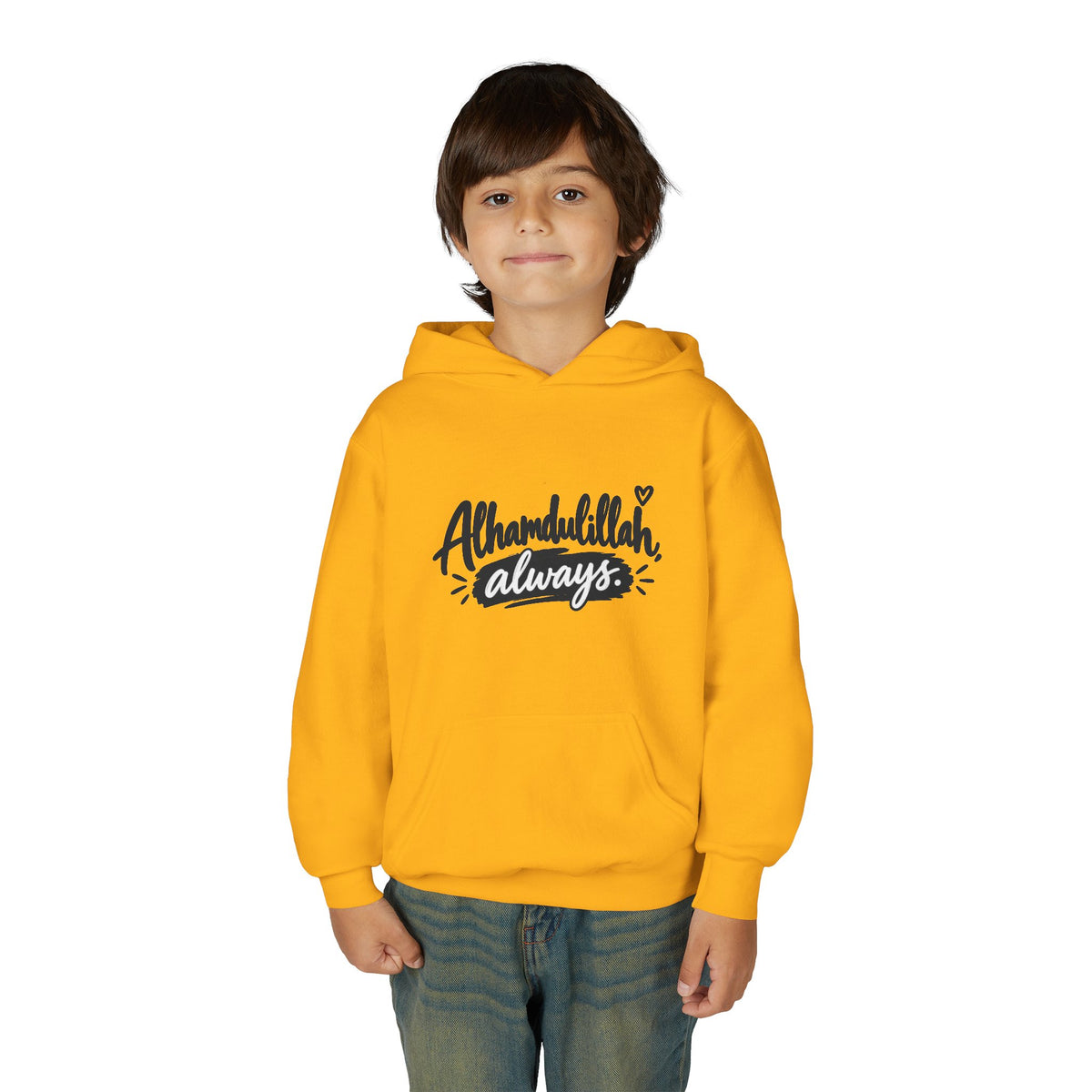 Alhamdulillah Always Youth Hoodie — Islamic Inspirational Kids Sweatshirt