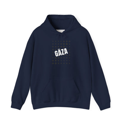 Gaza Solidarity Hoodie — Minimal Dot Grid Protest Sweatshirt