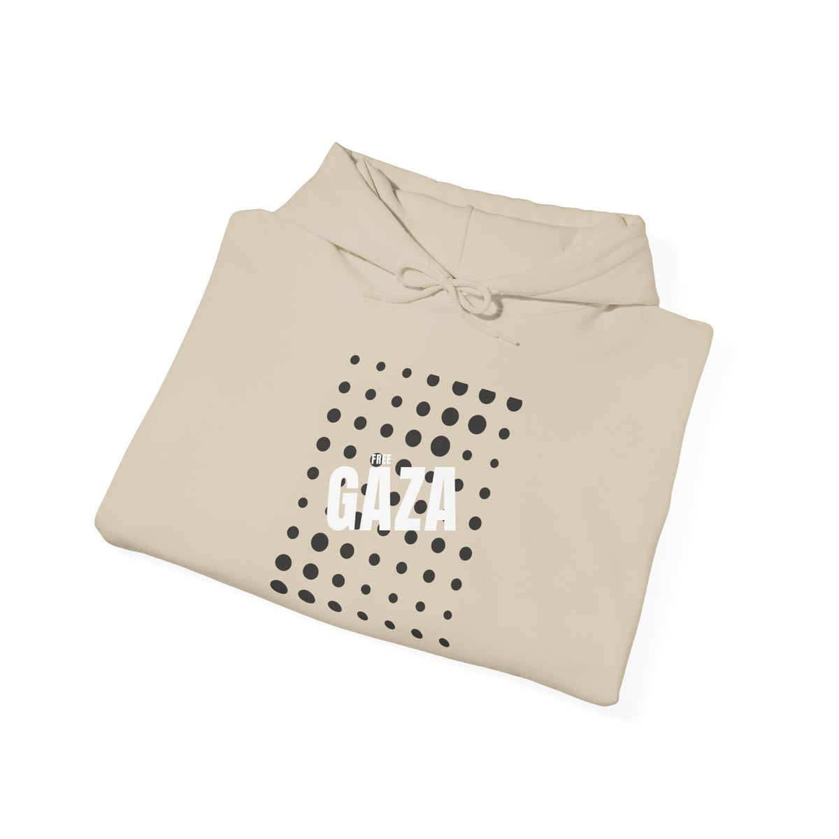 Gaza Solidarity Hoodie — Minimal Dot Grid Protest Sweatshirt