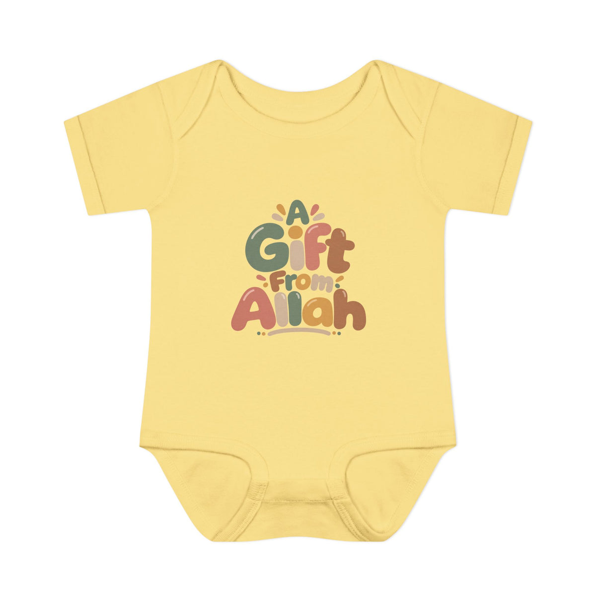 Infant Bodysuit — "A Gift From Allah" Baby Onesie, Islamic Newborn Gift