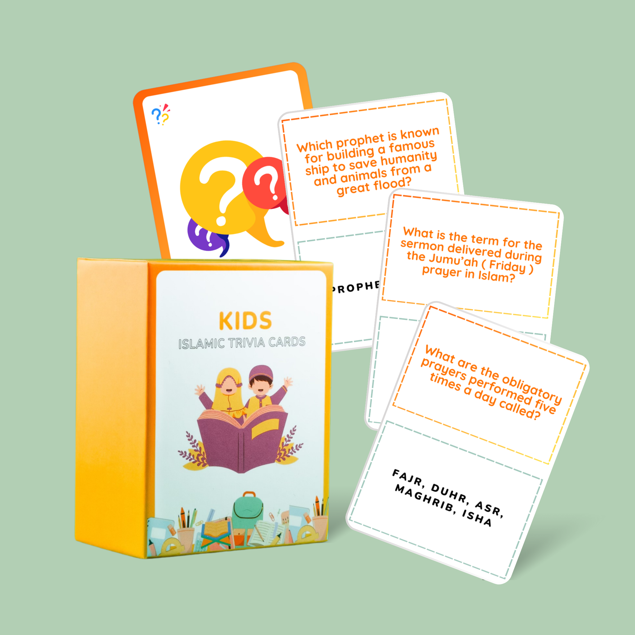 Islamic Trivia Cards – Fun Educational Game for Muslims - Islamic educational games | Islamic Quiz Cards | Islamic gifts | Eid gift | Ramadan gift