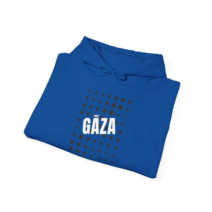 Gaza Solidarity Hoodie — Minimal Dot Grid Protest Sweatshirt