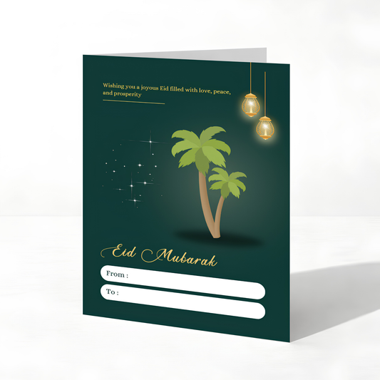 Joyous Eid Mubarak Islamic Greeting Card