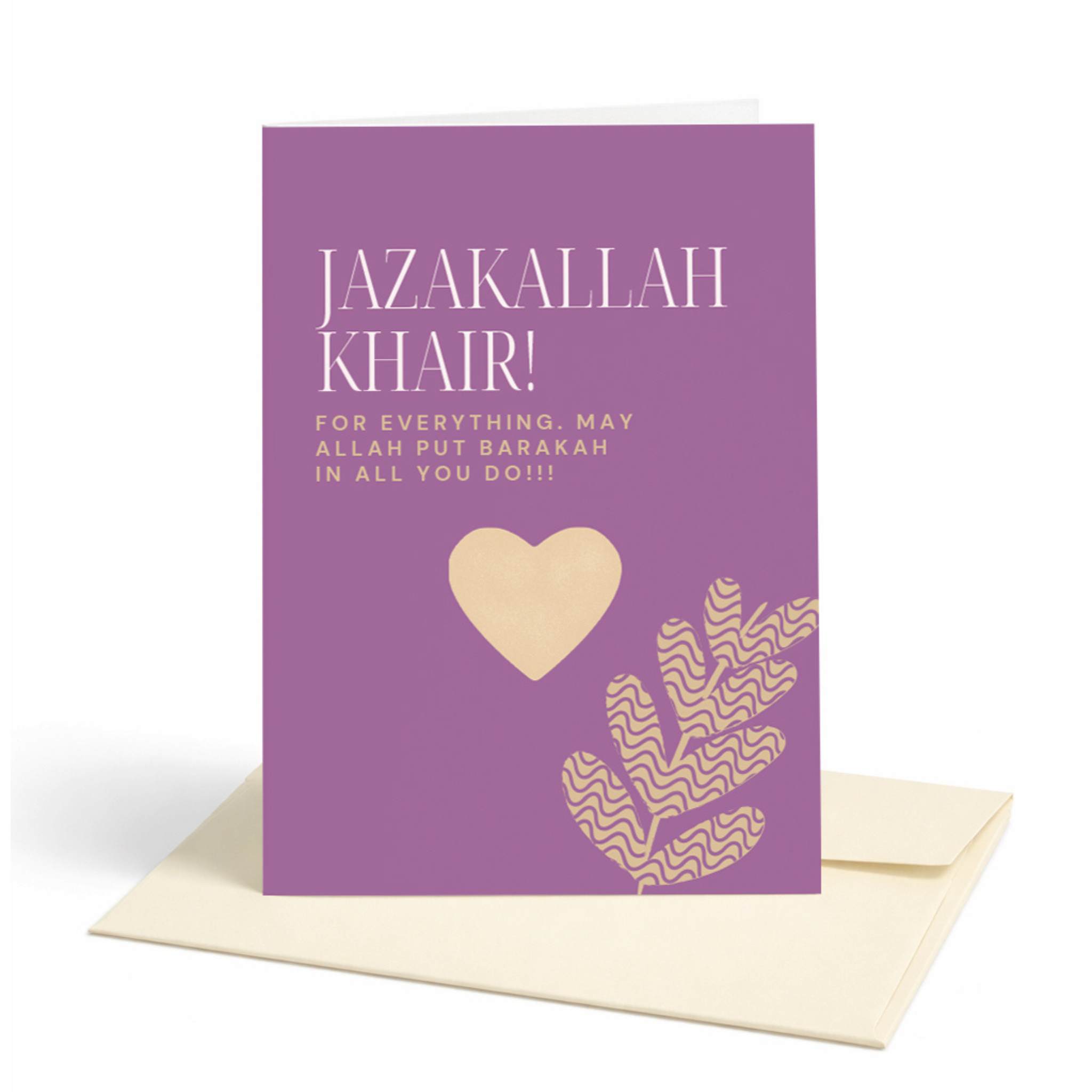 JazakAllah Khair For Everything Islamic Thank You Card