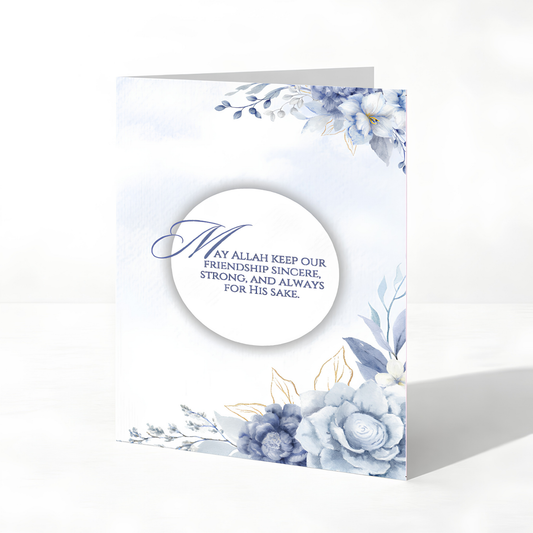 May Allah Keep Our Friendship Sincere Islamic Greeting Card