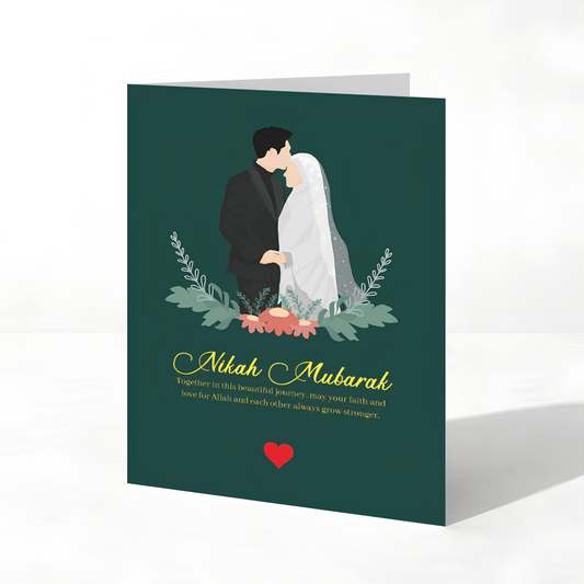 Nikah Mubarak Islamic Wedding Greeting Card | Nikah Mubarak Card