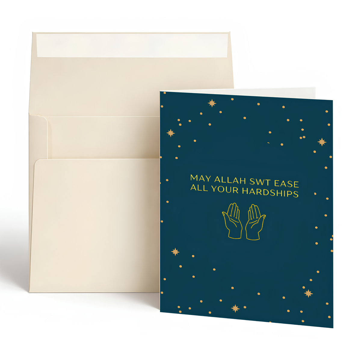 May Allah Ease All Your Hardships Islamic Support Card | Islamic Condolence Greeting Card