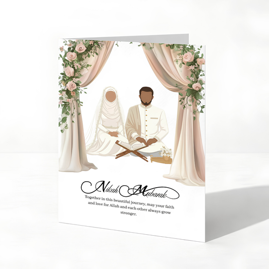 Nikah Mubarak Islamic Greeting Card | Nikah Mubarak Greeting Card