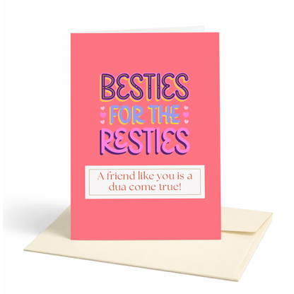 Bestie for the Restie Islamic Friendship Greeting Card