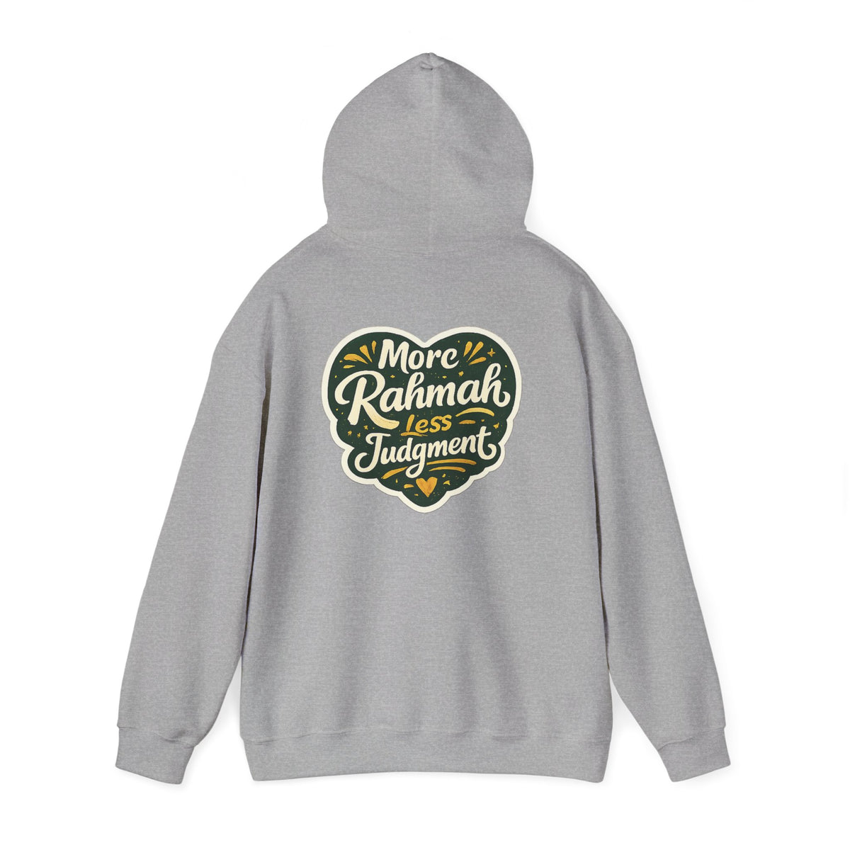 Hoodie — “More Rahmah Less Judgment” Inspirational Islamic Comfort Hoodie