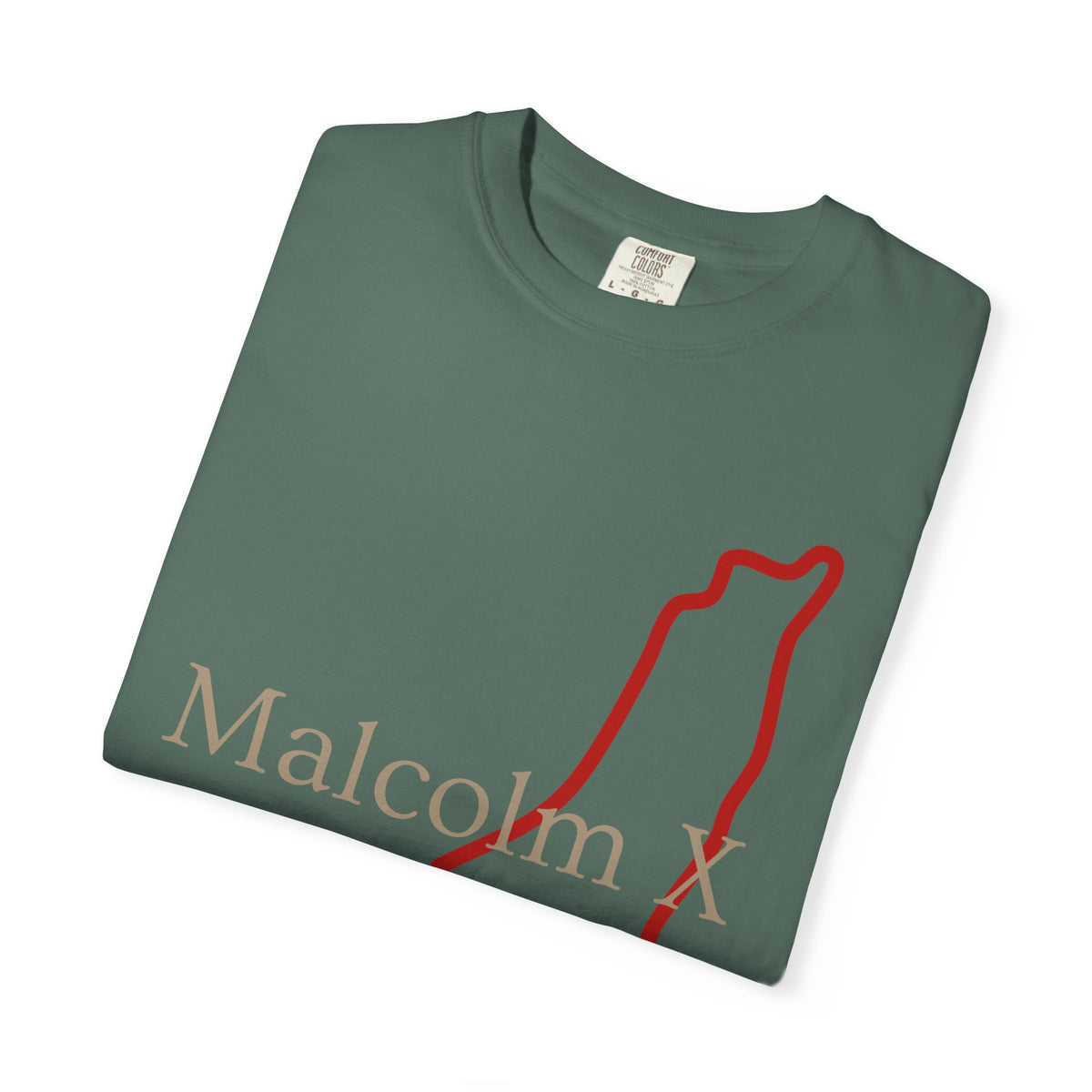 Malcolm X Palestine Quote Outline T-Shirt — Minimalist Palestine Solidarity Tee