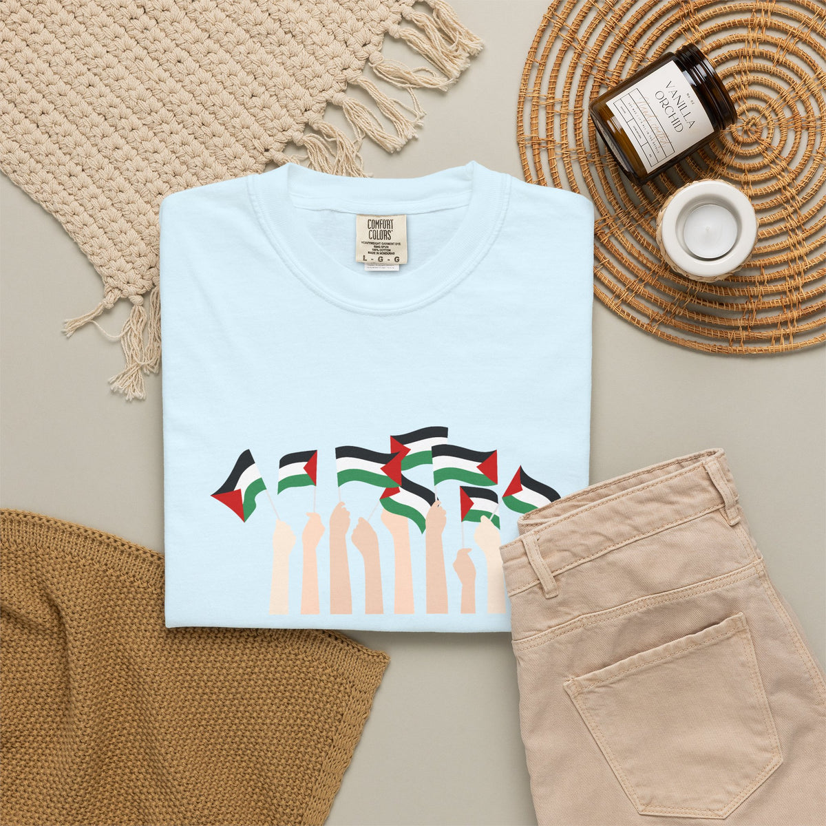 Palestine Flags T-Shirt — Minimal Graphic Tee