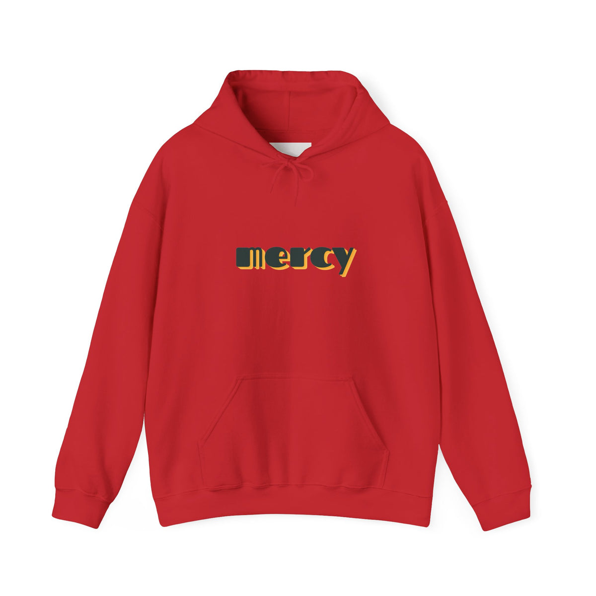 Mercy Retro Text Hoodie — Minimal Spiritual Comfort Sweatshirt