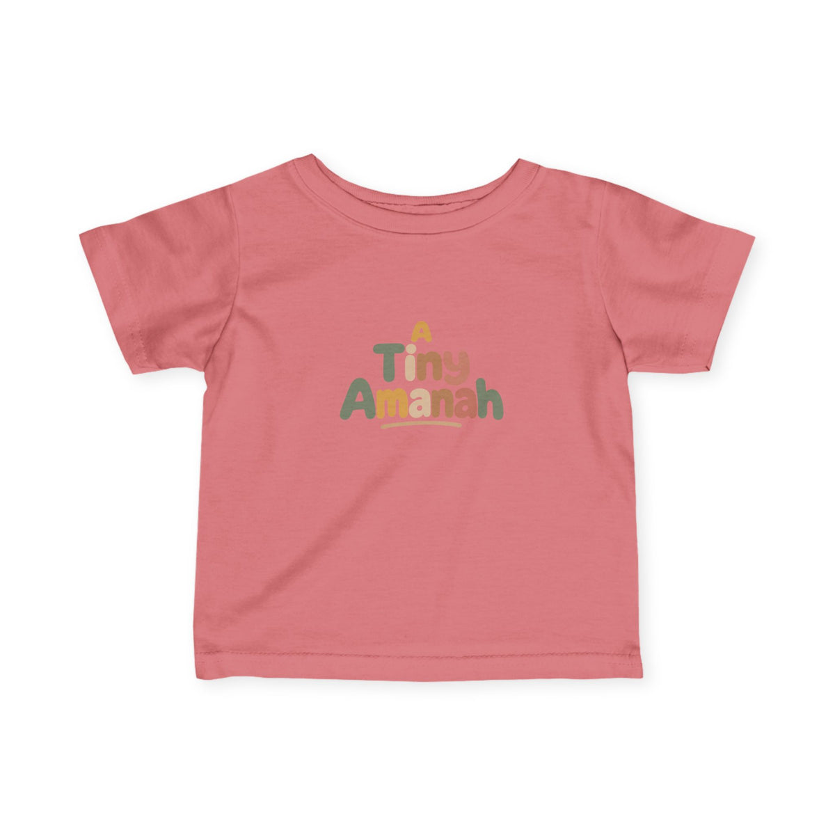 Infant Tee — "A Tiny Amanah" Colorful Retro Baby Shirt