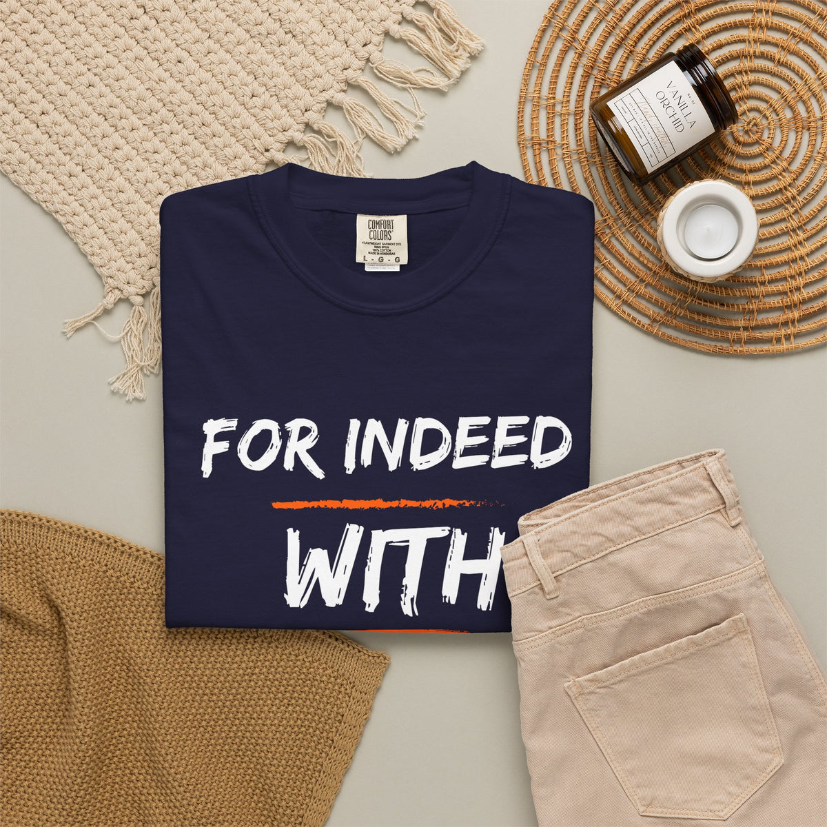 Inspirational Quran Quote T-Shirt — "For Indeed, With Hardship Comes Ease"
