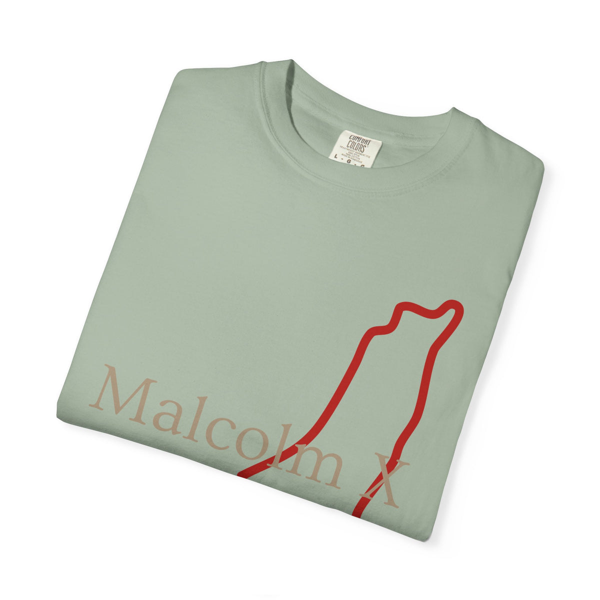 Malcolm X Palestine Quote Outline T-Shirt — Minimalist Palestine Solidarity Tee