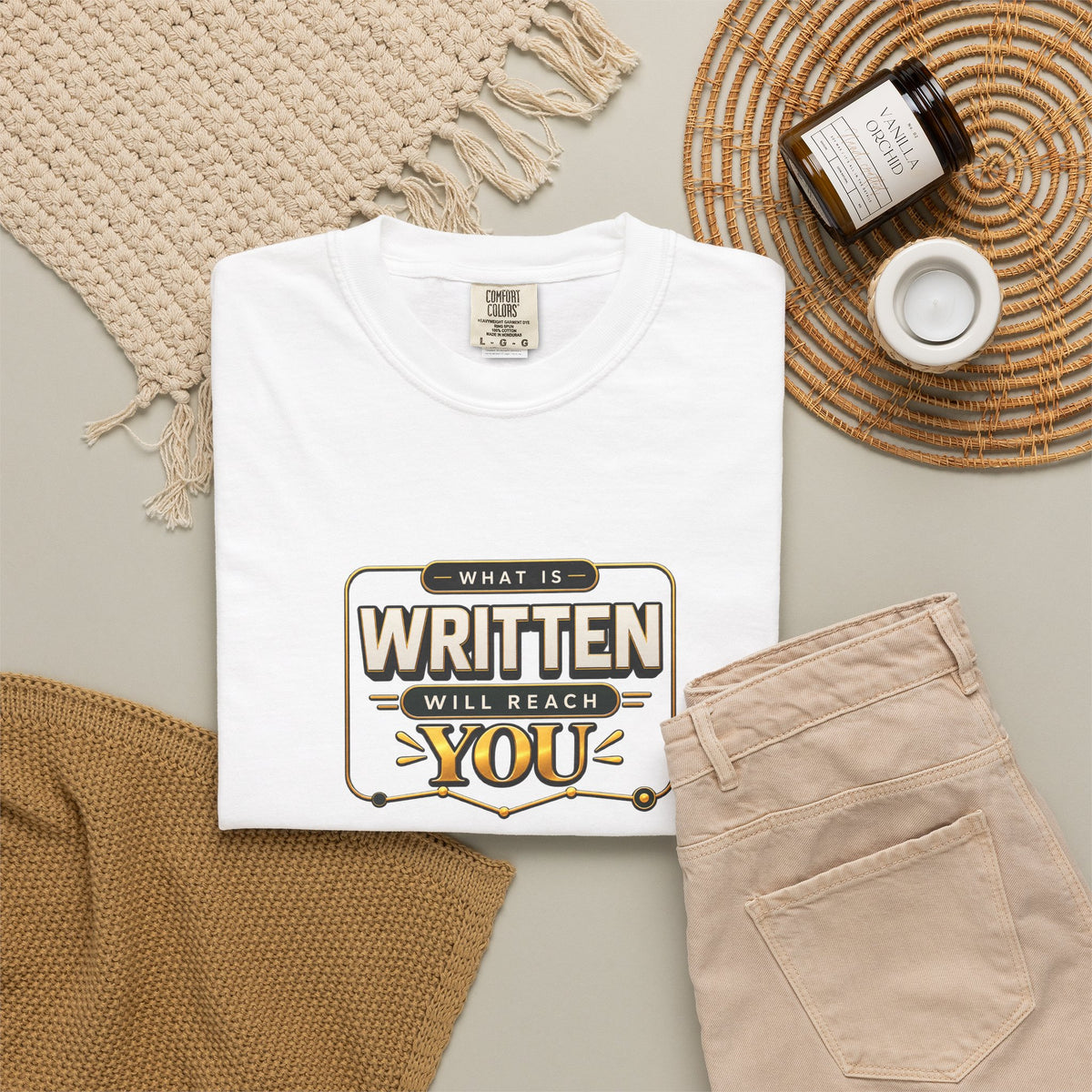 Inspirational 'Written Will Reach You' Graphic T-Shirt