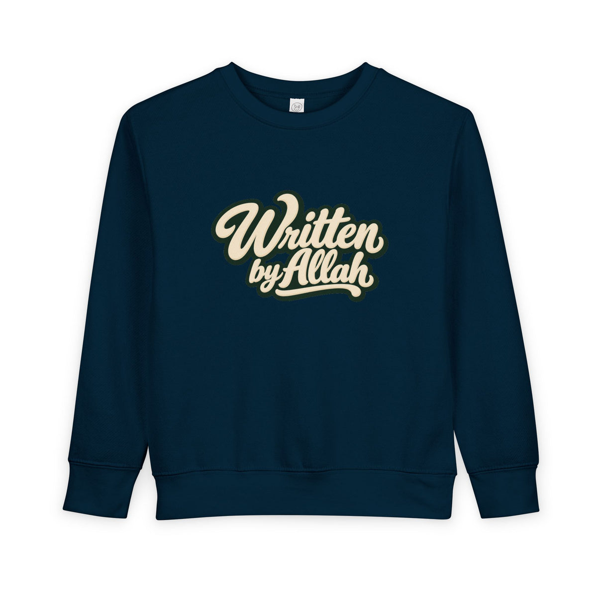Toddler Sweatshirt - "Written by Allah" Cute Islamic Kids Crewneck, Nursery Gift for Muslim Toddlers