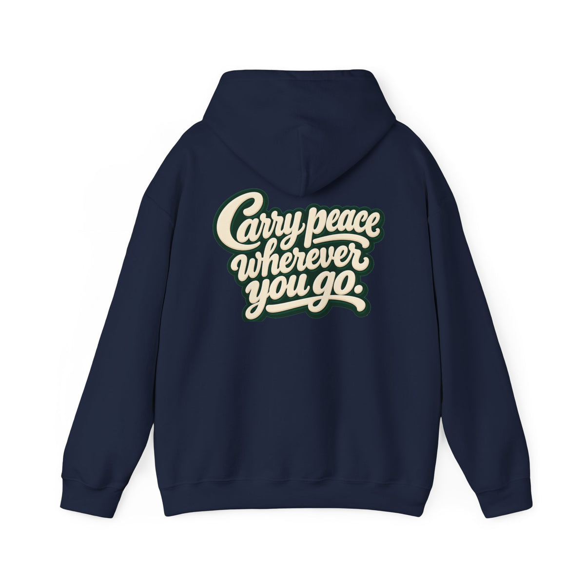 Salaam Hoodie — "Carry Peace Wherever You Go" Cozy Islamic Greeting Sweatshirt