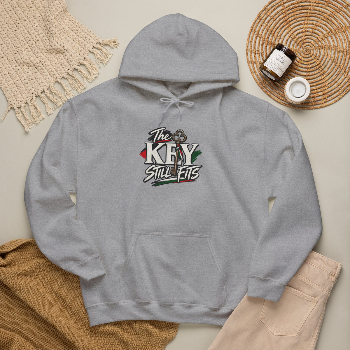 Hoodie — 'The Key Still Fits' Retro Script Logo Pullover