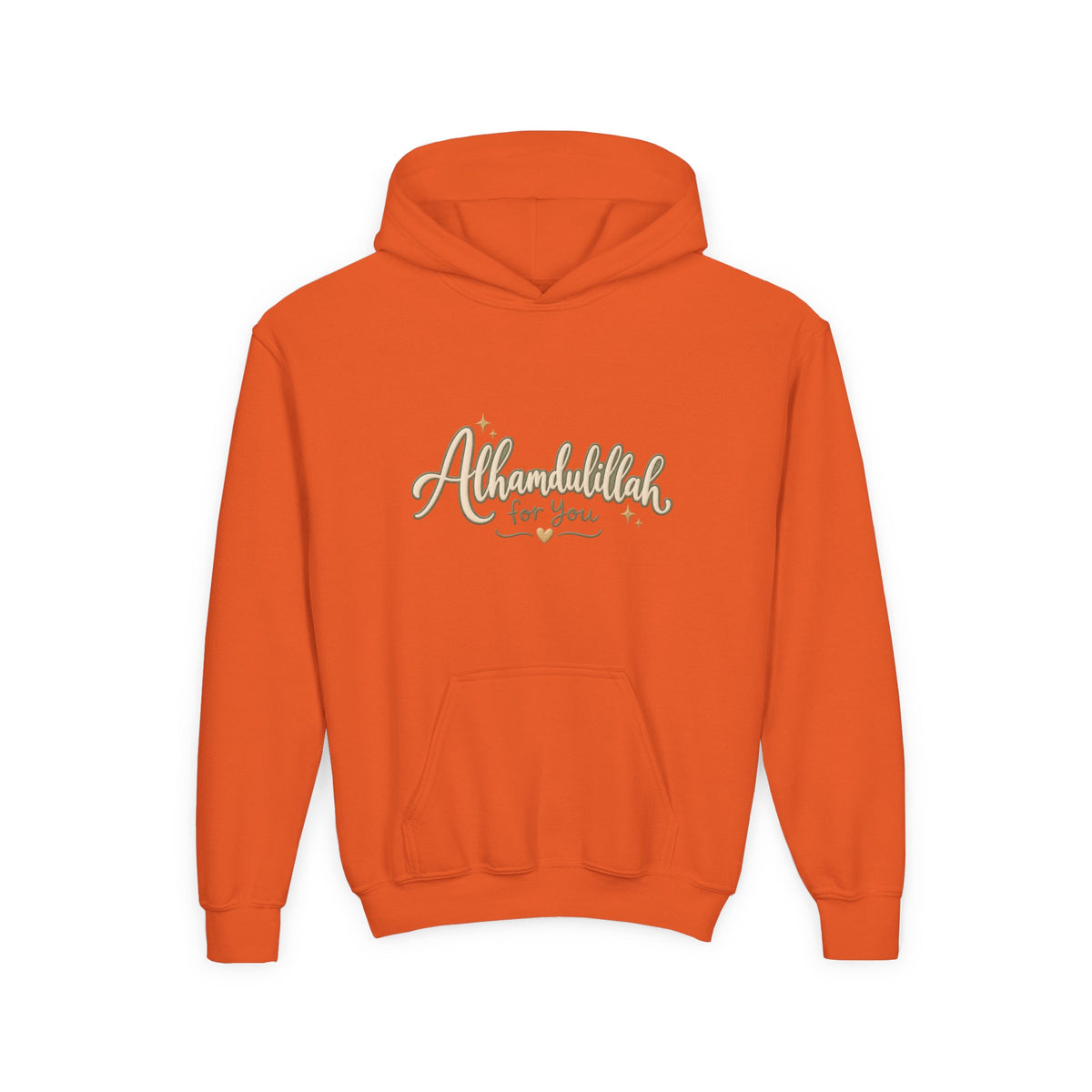 Youth Hoodie – “Alhamdulillah for You” Script Design (Islamic Gratitude Gift)