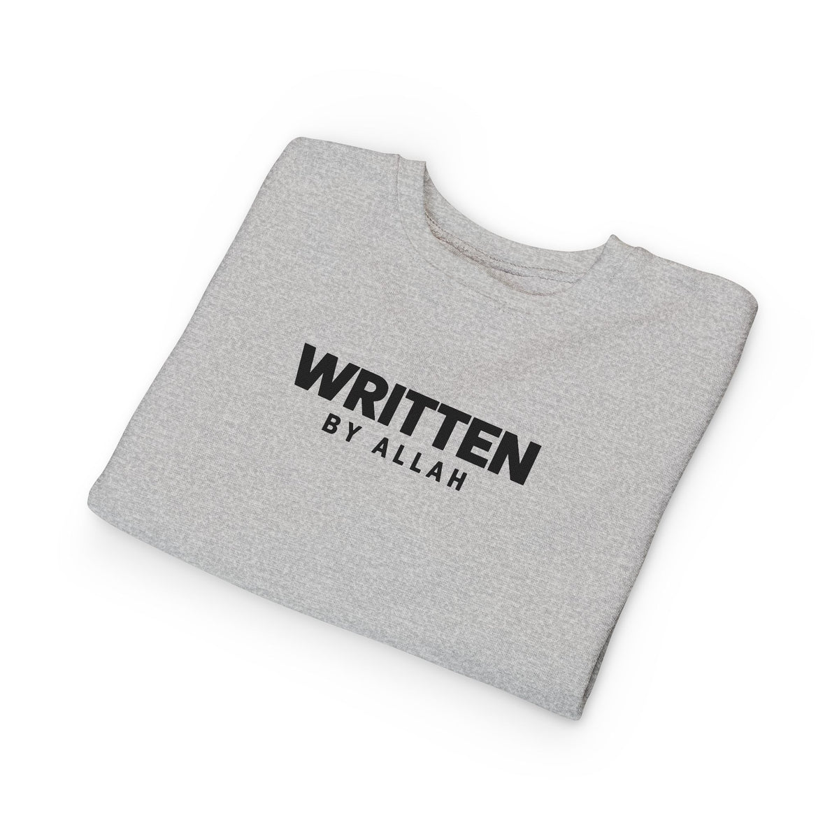 Toddler Sweatshirt — "Written by Allah" Islamic Kids Crewneck, Modest Faith Baby Gift