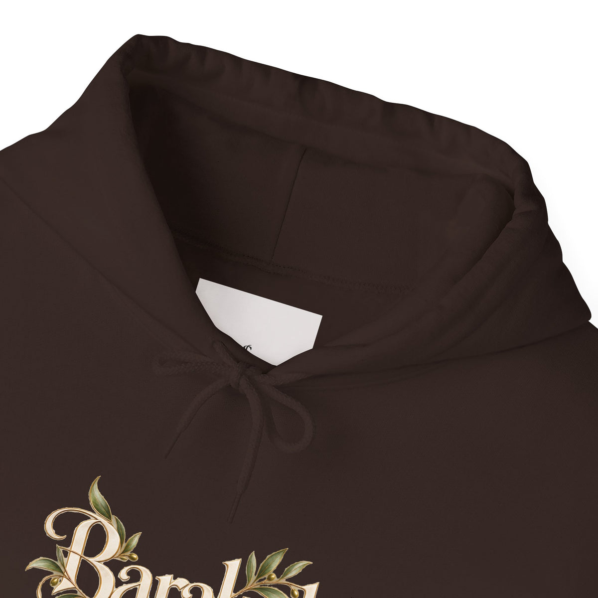 Floral Beach Hoodie — Vintage Script 'Beach' Graphic Pullover