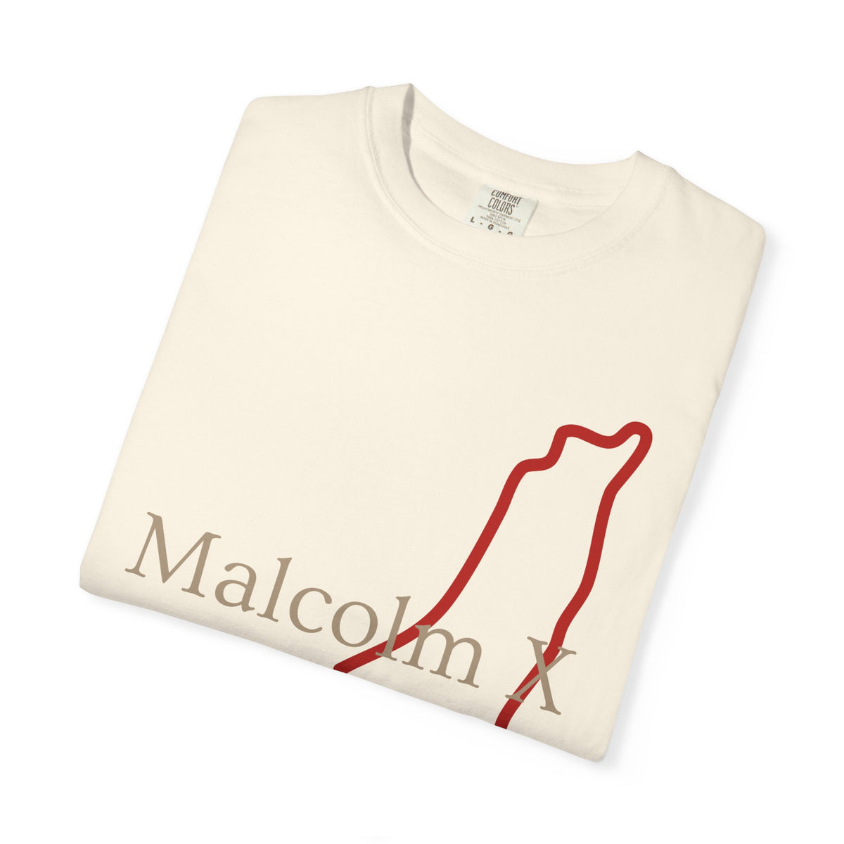 Malcolm X Palestine Quote Outline T-Shirt — Minimalist Palestine Solidarity Tee