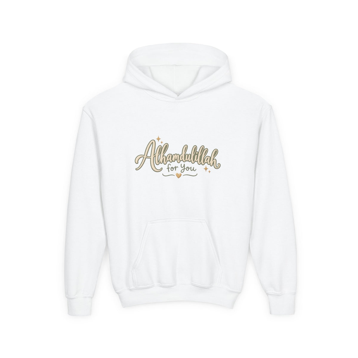 Youth Hoodie – “Alhamdulillah for You” Script Design (Islamic Gratitude Gift)