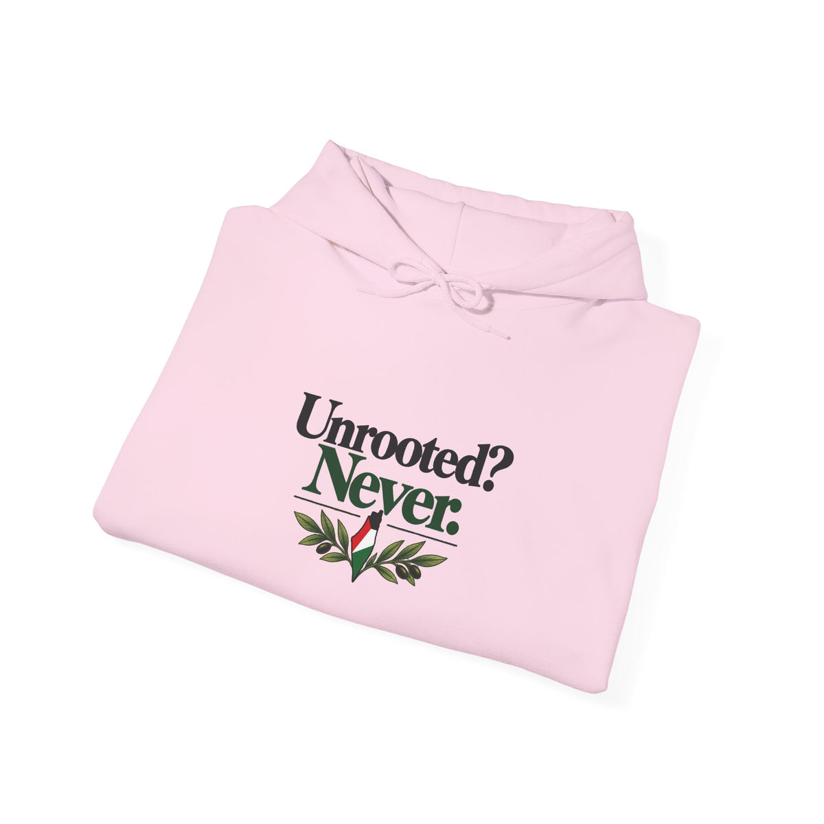 Hoodie — "Unrooted? Never." / "Roots Deeper Than Occupation" Graphic Hoodie