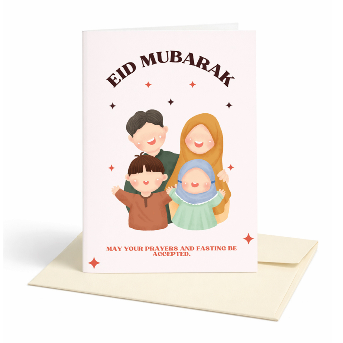 Eid Mubarak Greeting Card (May Your Prayers & Fasting Be Accepted)