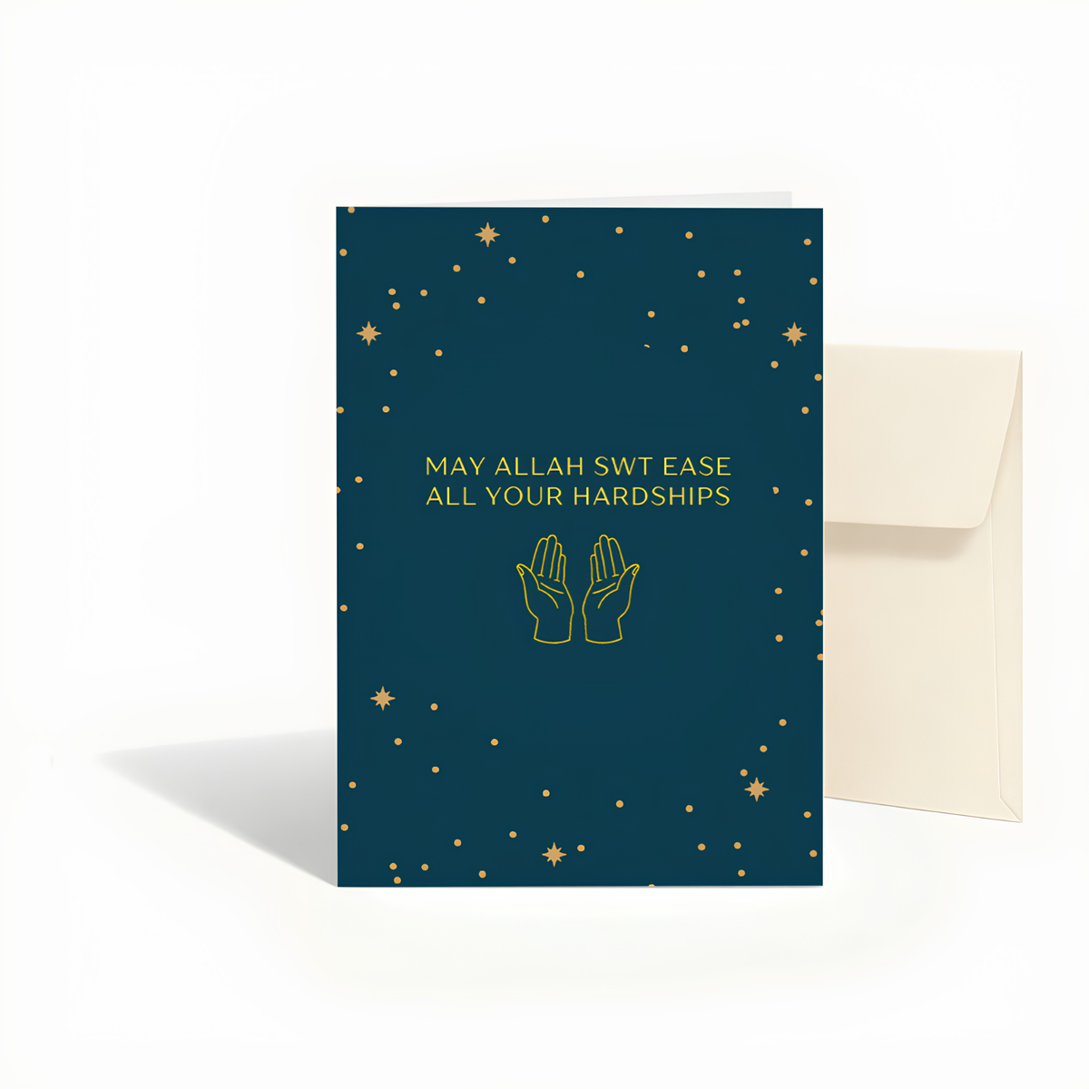 May Allah Ease All Your Hardships Islamic Support Card | Islamic Condolence Greeting Card