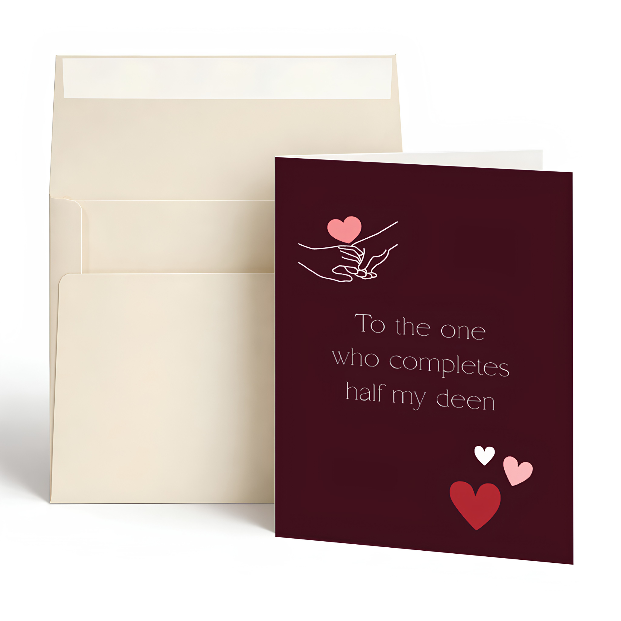 To the One Who Completes Half My Deen Islamic Love Card | Islamic Spouse Greeting Card