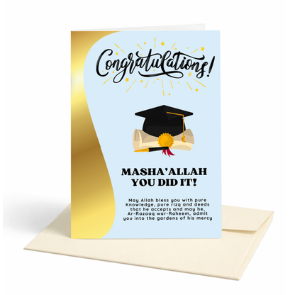 Masha’Allah You Did It Islamic Graduation Greeting Card