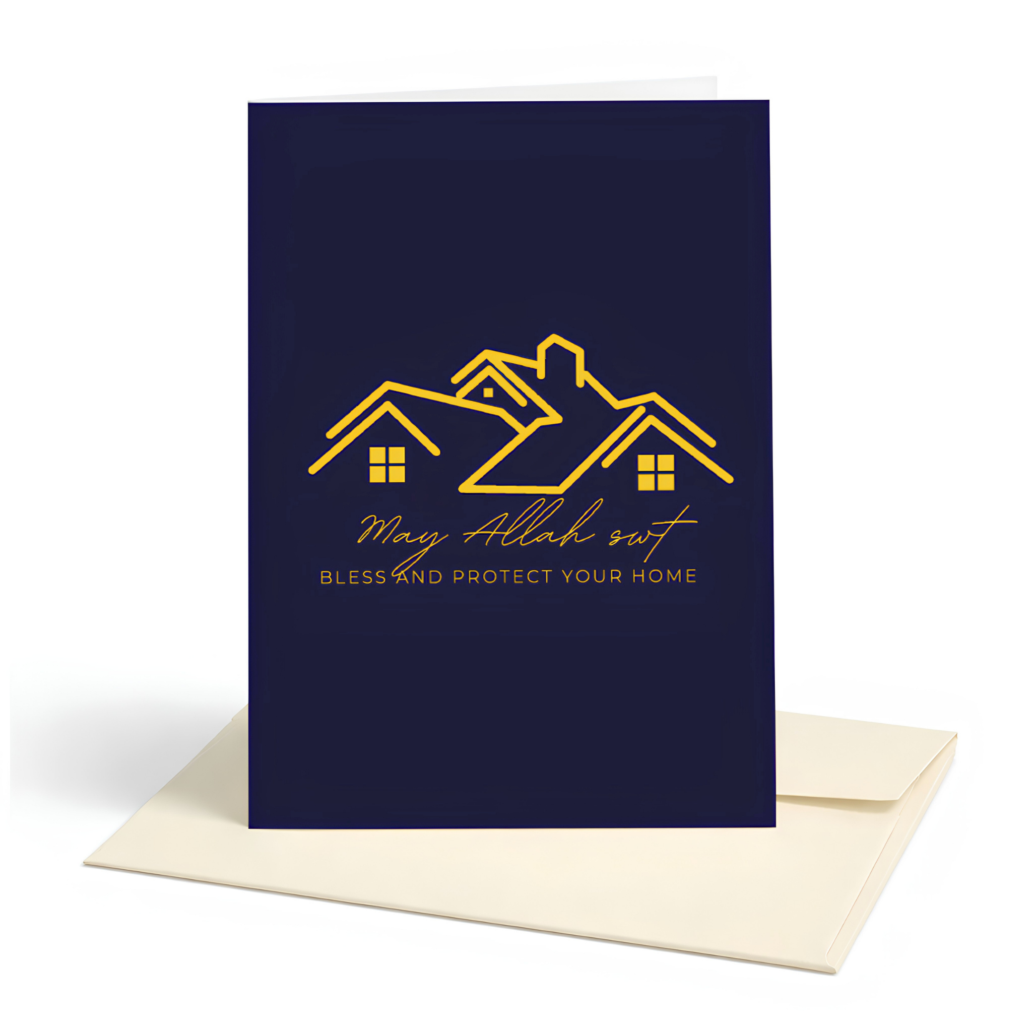 May Allah Bless and Protect Your Home Islamic Greeting Card | Islamic Housewarming Greeting Card